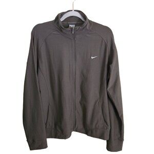 Nike Taupe Full Zip Mock Collar Track Jacket Size XL